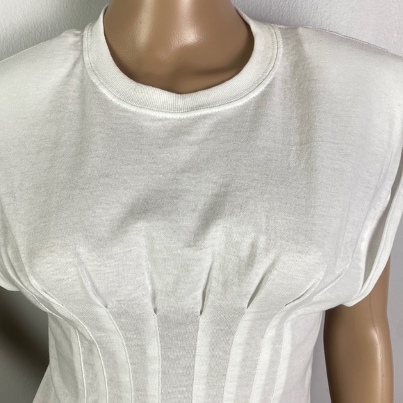 NEW SR+ RONNY KOBO WHITE FITTED T-SHIRT - Picture 3 of 8